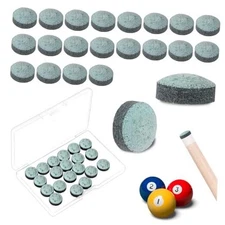 Mozeat Lens Billiard Pool Cue Tips Pool Stick Replacement 20pcs original color