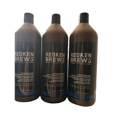 Lot 3 Redken Brews Anti-Dandruff Shampoo Pyrithione Zinc Discontinued Exp 5/2020