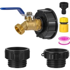 275-330 Gallon IBC Tote Hose Adapter,3-Size IBC Tote Adapter, 2.44" Fine  2 "F...