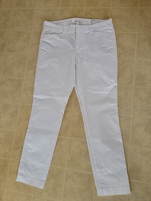 Women's Old Navy white Pixie Ankle Length Stretch Pants Size 8 NWT