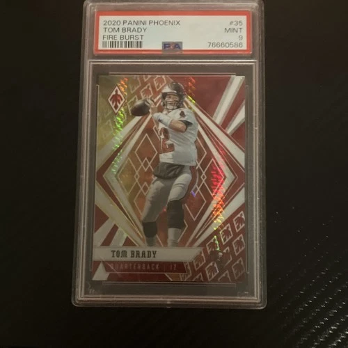2020 Panini Phoenix Tom Brady #35 Fire Burst Tampa Bay Buccaneers PSA 9