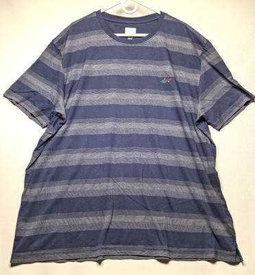 Greg Norman Blue Grey 100% Cotton Embroidered Shark Logo T-Shirt Men's Size XXXL
