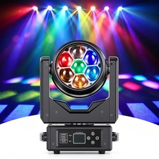 280W 7LED Zoom Moving Head Stage Light RGBW DMX Beam Wash Lighting DJ Club Bar