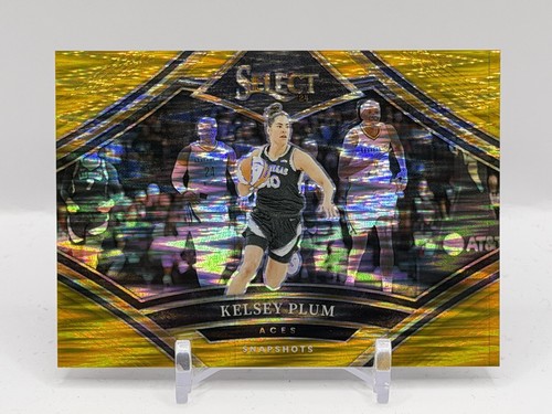 Kelsey Plum 2024 Panini Select WNBA Snapshots Gold Flash Prizm 9/10 #19 - Aces