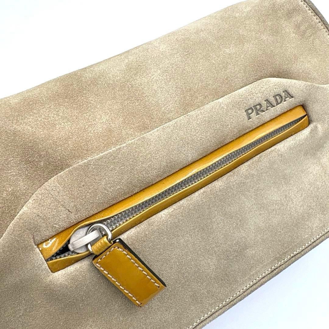 PRADA archive Suede Leather shoulder Bag thumbnail 10