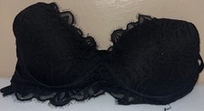 PINK Victoria's Secret Women's Black Lace Bralette Bra Size M Medium