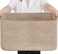 75L Blanket Basket, Large Woven Baskets for Storage, Blanket Storage for Livi...