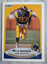Willie Anderson Fleer 1990 Los Angeles Rams Trading Card #33 Vtg 90s Flipper