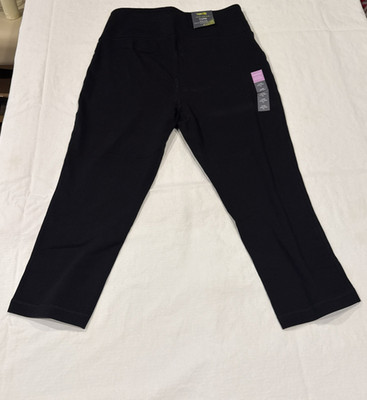 NWT Tek Gear Black Leggings Capri Size XL High Rise