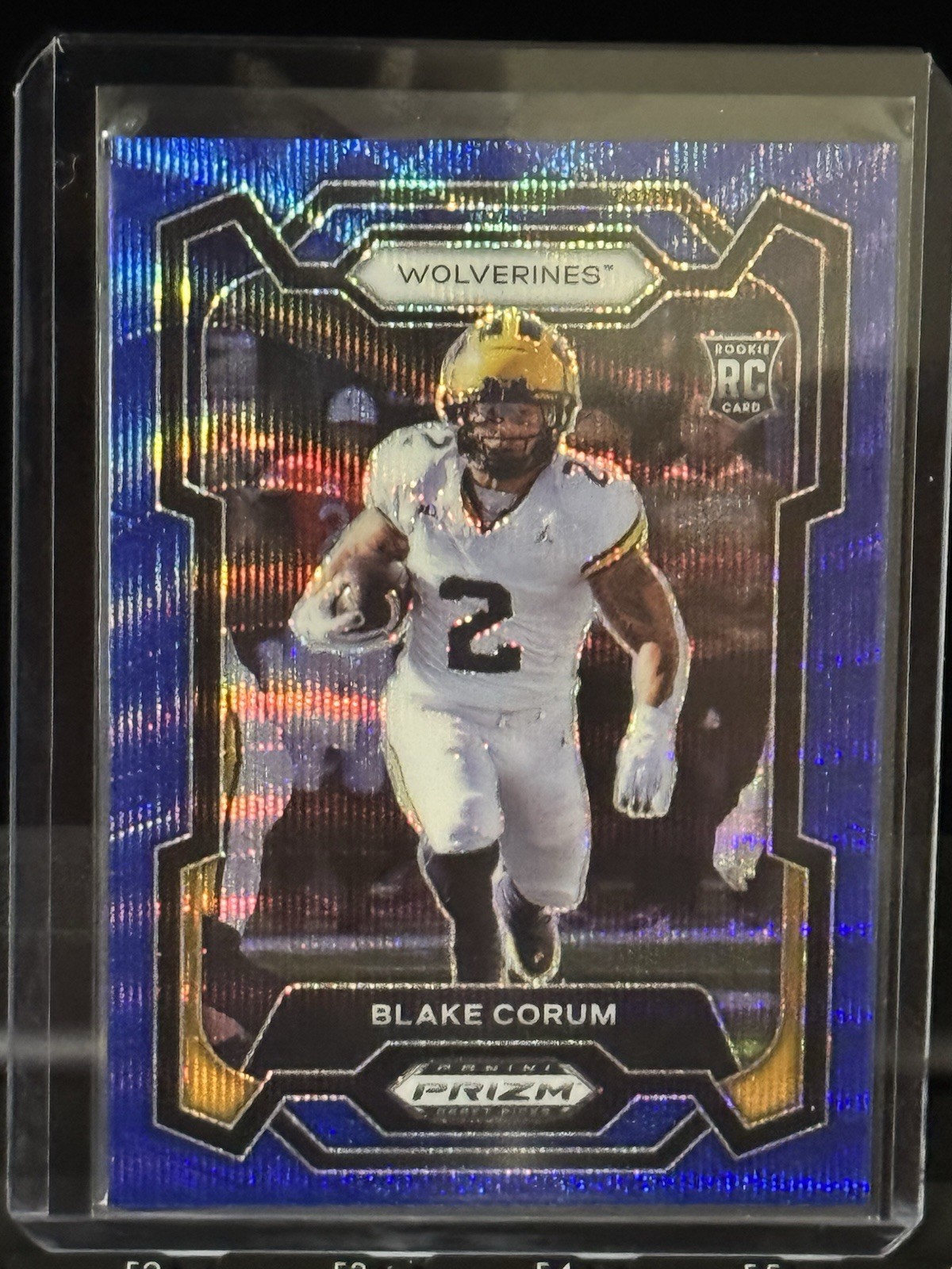 2024 Panini Prizm Draft Picks Blue Wave Prizm /249 Blake Corum #128 Rookie RC
