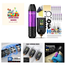Gun Kit Wireless Tattoo Machine Kit Complete Tattoo Kit Tattoo Pen Kit Rechar...