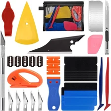 Car Tint Kit, Tint Squeegee, 36 PCS Vinyl Wrap Tool Kit,Window Rubber Squeegee,C