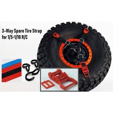 3-Point Spare Tire Tie Down Strap For RC Car 1/5 1/10 Crawler