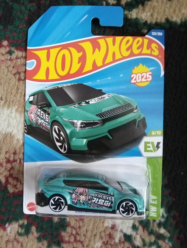 2025 Hot Wheels Teal Custom Kia EV6 120/250 HW EV 8/10