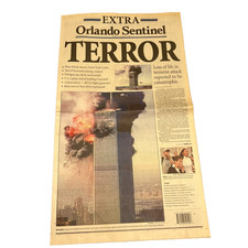September 11, 2001 ORLANDO SENTINEL Extra Newspaper 9/11 Terror Attacks