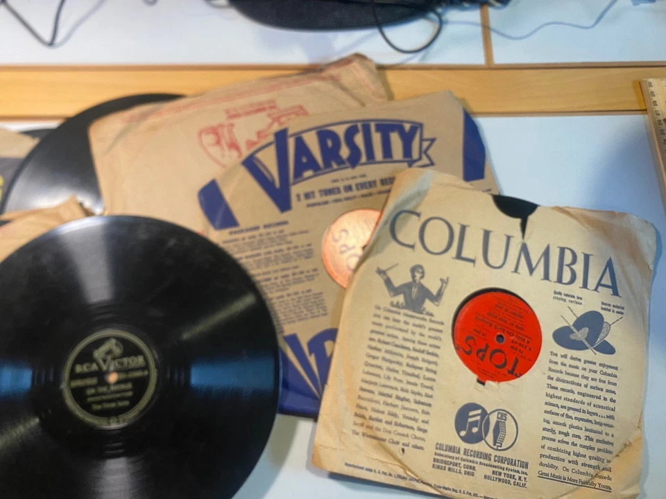 Lot 78 rpm 10" Jazz Pop and other Records - Many with sleeves - untested - Image 4 of 4