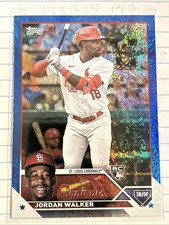 2023 Topps Series 2 Jordan Walker RC BLUE SPARKLE PARALLEL 977/999 SP Cardinals