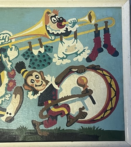 PBN Paint By Number Clown Circus Picture Vintage - Picture 3 of 7