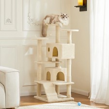 54 Inch Tall Cat Tree Tower For Indoor Cats, Multi-Level Cat Furniture Activity