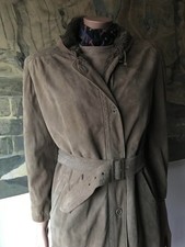 cappotto in pelle  camoscio anni 70 vintage