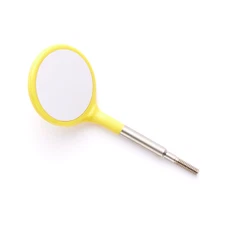 Zirc Dental 50Z372O Crystal Mirrors Cone Socket #5 Neon Yellow Plastic 12/Pk