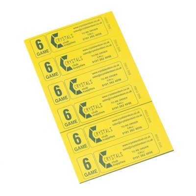 Bingobücher 6 Spielseiten Wert Bingo Tickets 6 oder 12 zur Ansicht