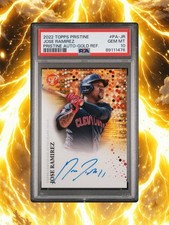 2022 TOPPS PRISTINE AUTOGRAPHS | GOLD REFRACTOR JOSE RAMIREZ AUTO /50 PSA 10