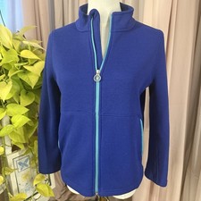 Spyder Girls' Endure Stryke Knit Full Zip Jacket Size 18 XL Blue Fleece Lined