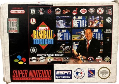 ESPN BASEBALL TONIGHT - Super Nintendo SNES Videospiel PAL komplett **SCHNELLER P&P**