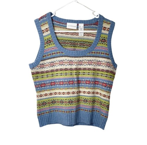 Liz Claiborne Sweater Vest Pastel 
