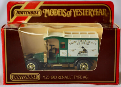 Y-25 1910 Renault Type AG Matchbox Models of Yesteryear Green Cebri 1986
