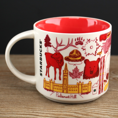 Starbucks Canadá 2018 Been There Across the Globe Series 14 OZ Taza de café usada en excelente estado - Imagen 3 de 7
