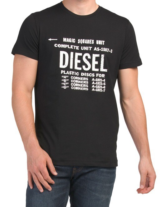 NWT Men's Diesel T DIEGO B6 Magic Squares Graphic T Shirt