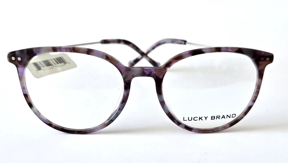 MARCOS DE GAFAS DE BORDE COMPLETO OVALADOS MORADOS MARCA LUCKY VIBBDK HAVANA 50 50-18-140 Foto 3 de 4