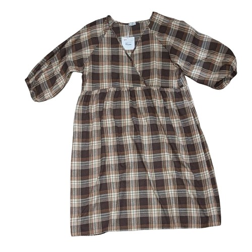 princess polly baby blue dress 🌟 RUE 21 pencil Dress | Small | Tan Brown Plaid | Form Fitting | NWT