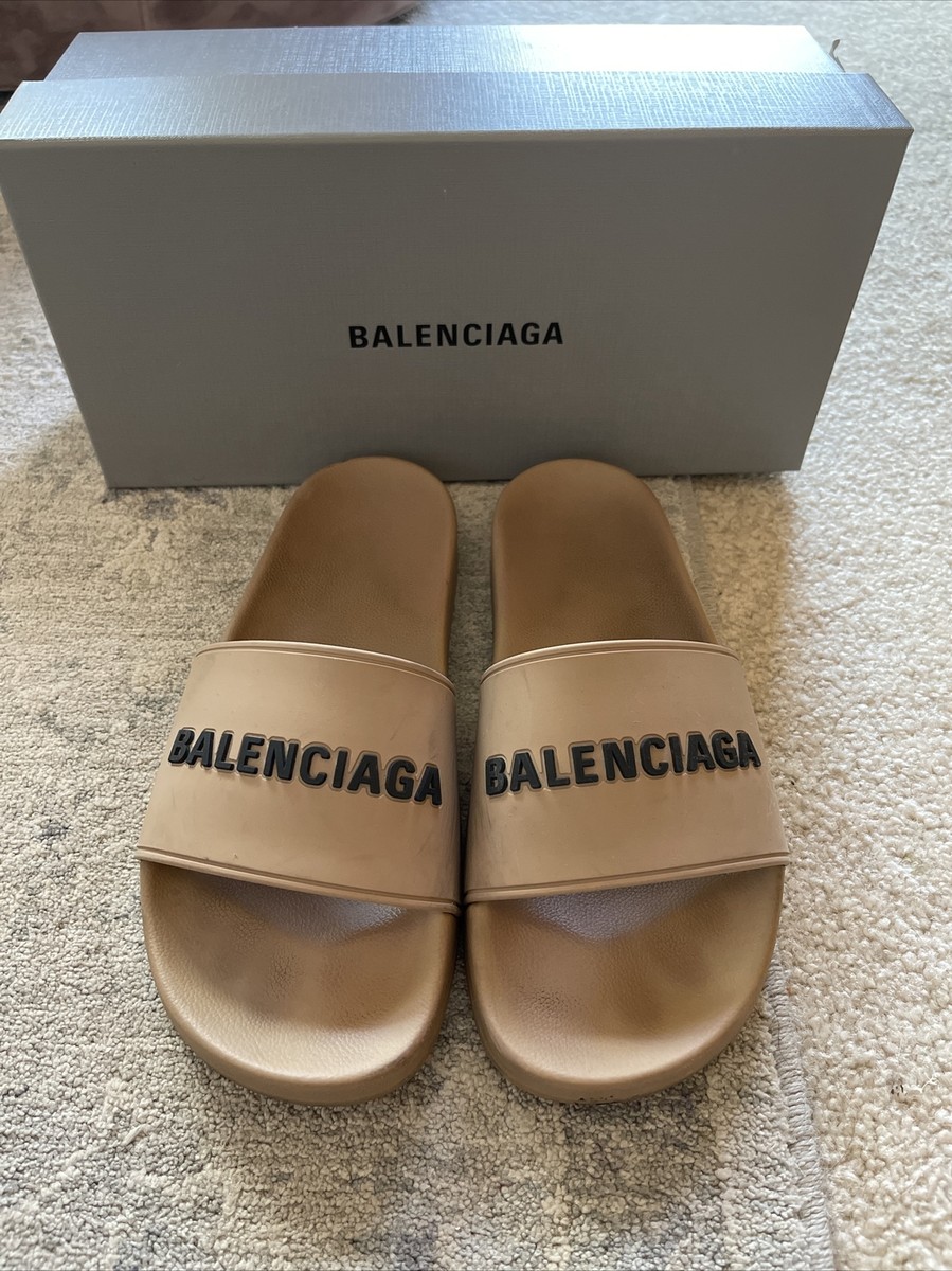 Balenciaga Slides Size 40 Beige/Nude Black Authentic | eBay Balenciaga Slides Size 40 Beige/Nude Black Authentic | eBay