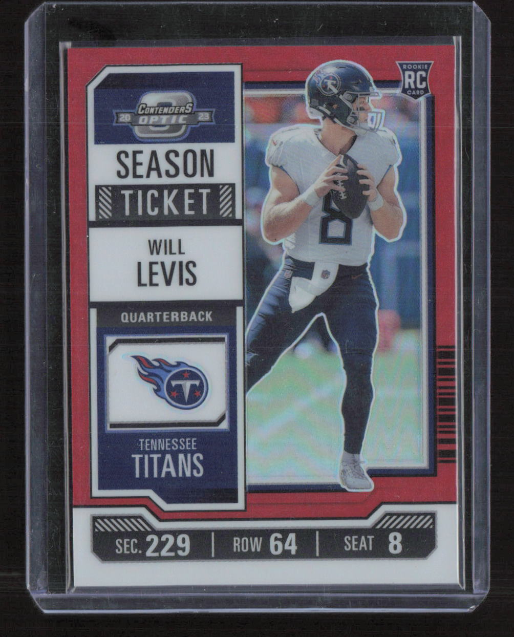 2023 Contenders Optic #56 Will Levis Red /175