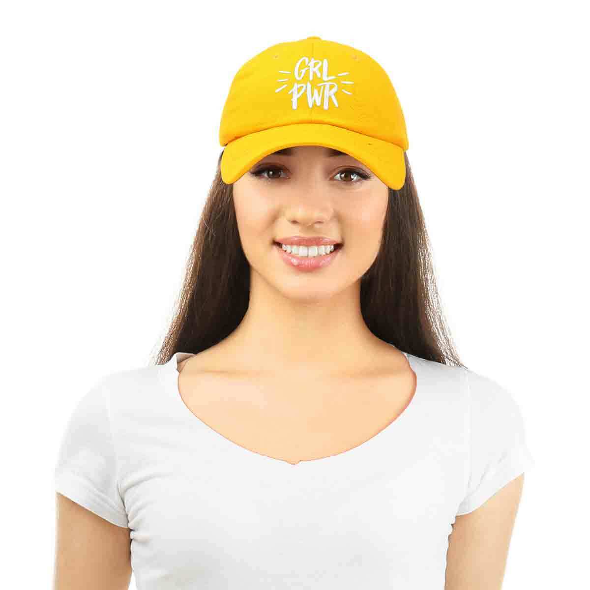 DALIX Girl Power Baseball Cap - Adjustable Dad Hat, 100% Cotton, Embroidered, Teal