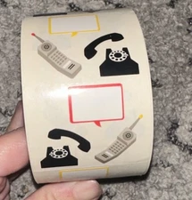Vintage 1994 Mrs. Grossman stickers vintage roll of Phones 52 Sheets (2 Damaged)