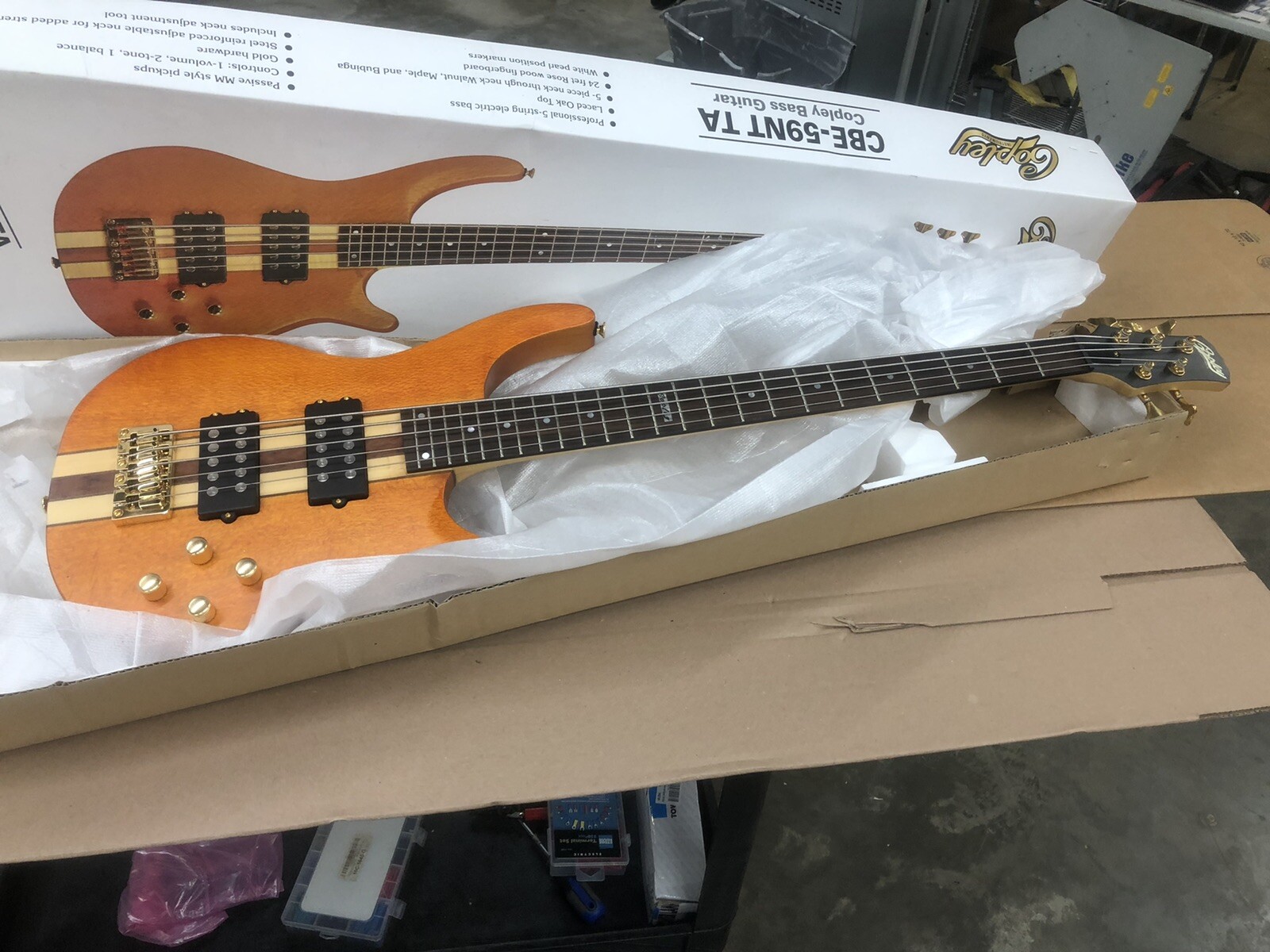 Copley 5 String Electric Bass Guitar CBE59NT Neck Thru NEW eBay