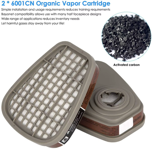 Organic 6001 Activated Carbon Filter Cartridges Gas Respirator Suitable for 6100
