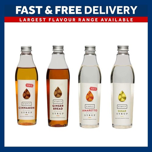 Simply Syrups for Coffee and Cocktails Full Range 25cl Plastic