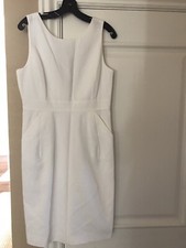 J.CREW  V-Back Sleeveless Sheath Dress White 10