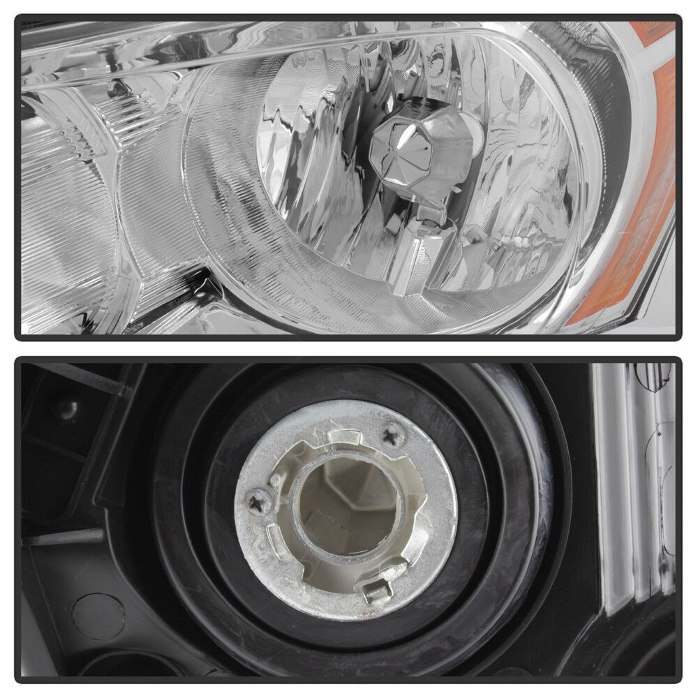 Headlights Headlamps Fit For 2008-2012 Honda Accord Assembly Pair Chrome Housing