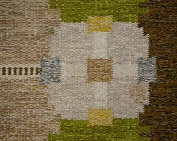 Alfombra de área tejida a mano sueca escandinava de tejido plano para sala de estar alfombra de 8x10 Foto 4 de 4