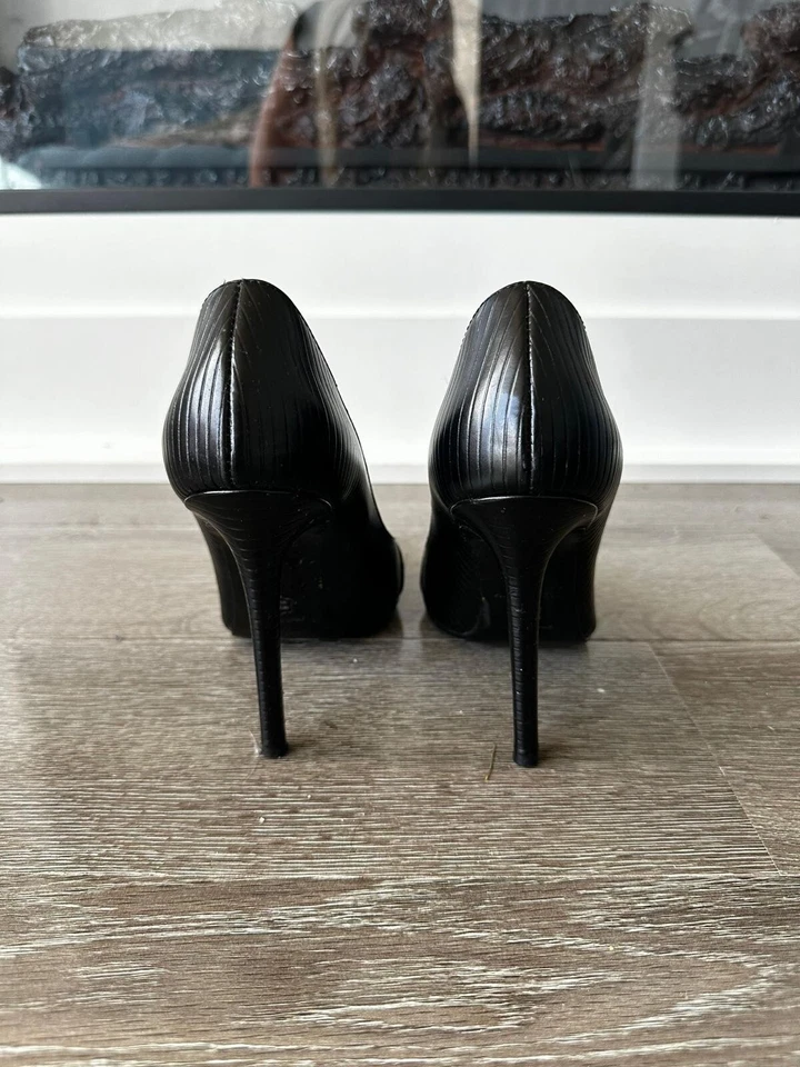 All Saints Nova Leather Court Shoes Black, Size UK 4 High Heels Stiletto Pointy - Image 2 of 4