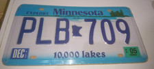 PLAQUE IMMATRICULATION LICENSE PLATE AMERICAINE USA MINNESOTA 10 000 LAKES PLB70