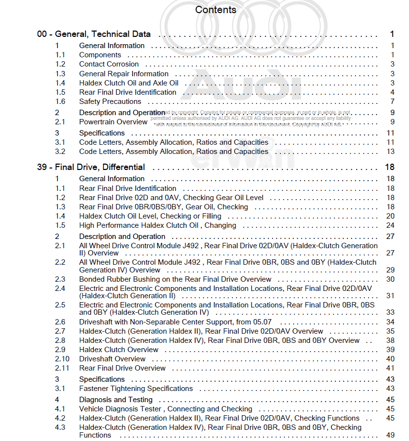 Audi A3 20042020 Repair Service Manual Download eBay