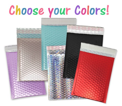 6 Colors 6x9 Bubble Mailers, Metallic Shipping Envelopes 6x10 Purple, Red, Blue - Picture 171 of 182