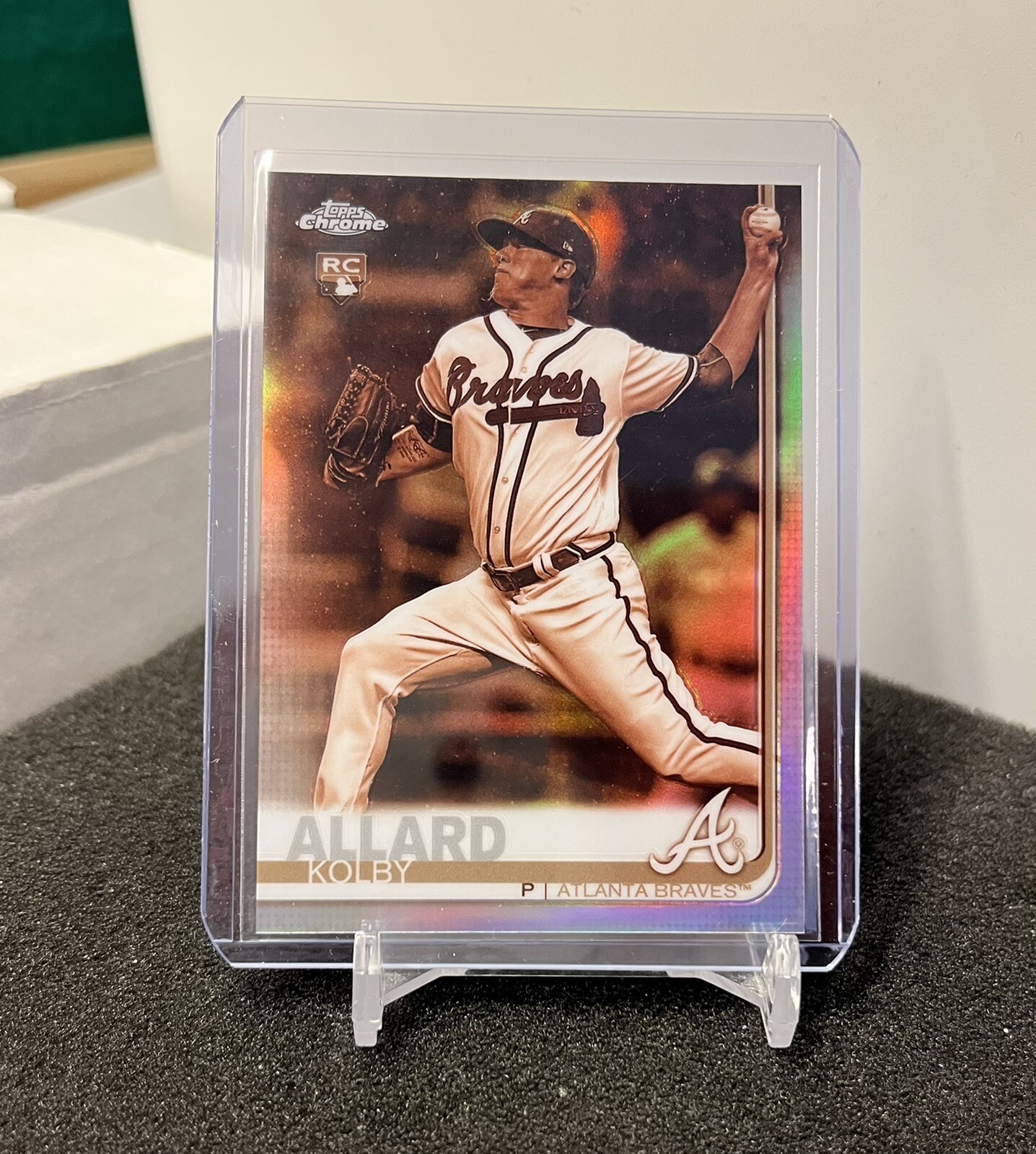 Kolby Allard 2019 Topps Chrome card 99 Atlanta Braves Sepia Refractor RC